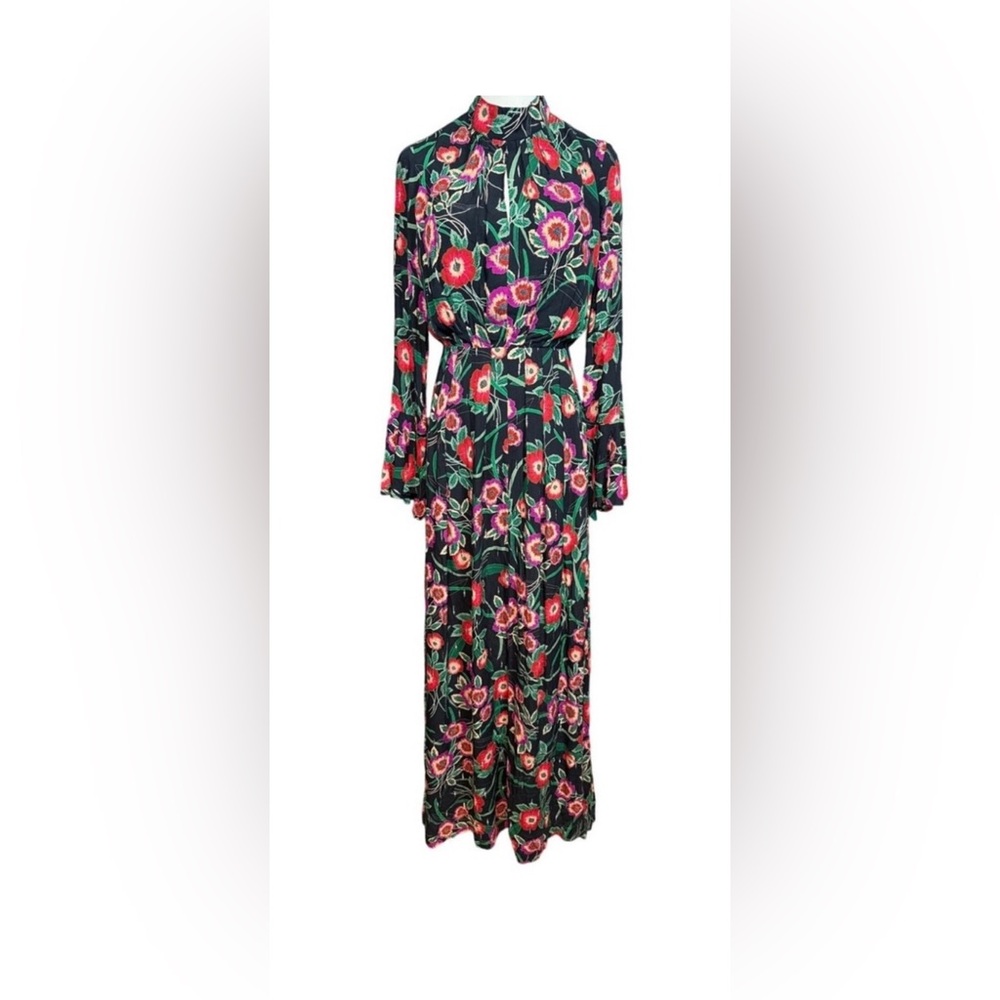 Misa Los Angeles Kora Backless Floral Maxi Dress Medium NWT Summer